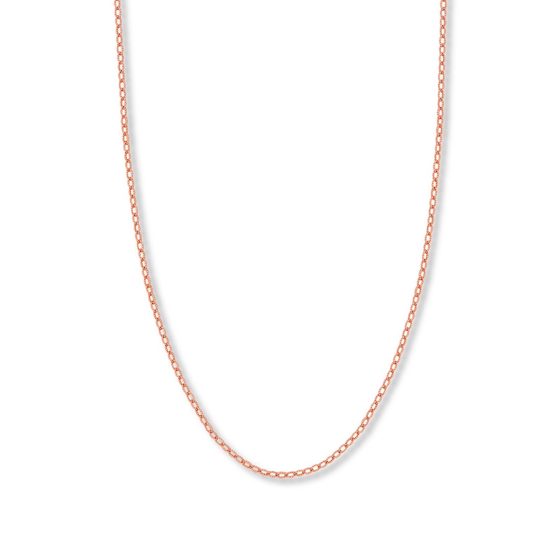 18" Solid Rolo Chain 14K Rose Gold Appx. 2.15mm