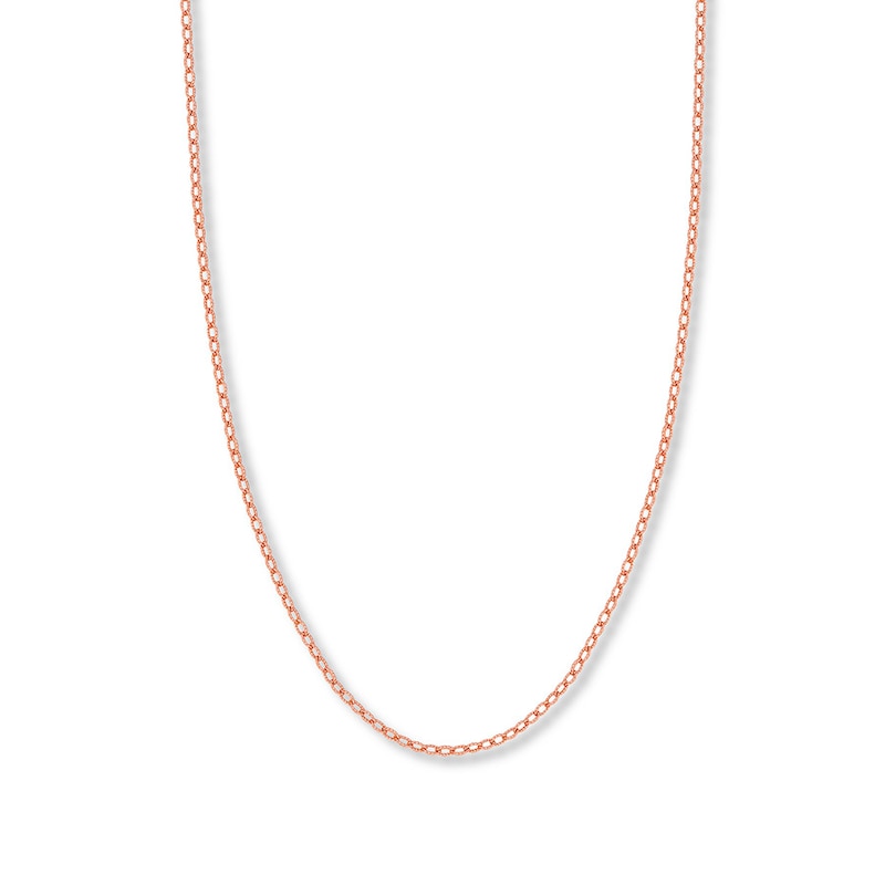20" Solid Rolo Chain 14K Rose Gold Appx. 2.15mm