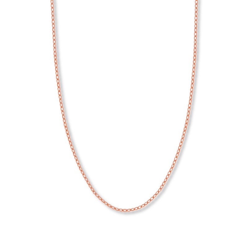24" Solid Rolo Chain 14K Rose Gold Appx. 2.15mm