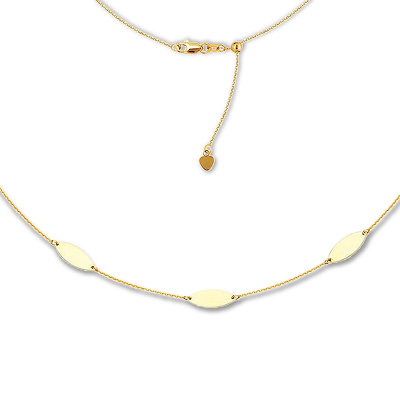 Main Image 1 of Disc Choker Necklace 14K Yellow Gold