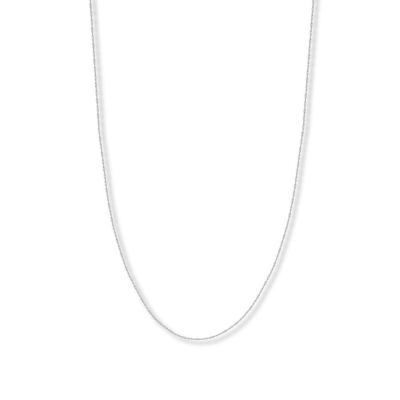 20" Singapore Chain Solid 14K White Gold Appx. 1mm