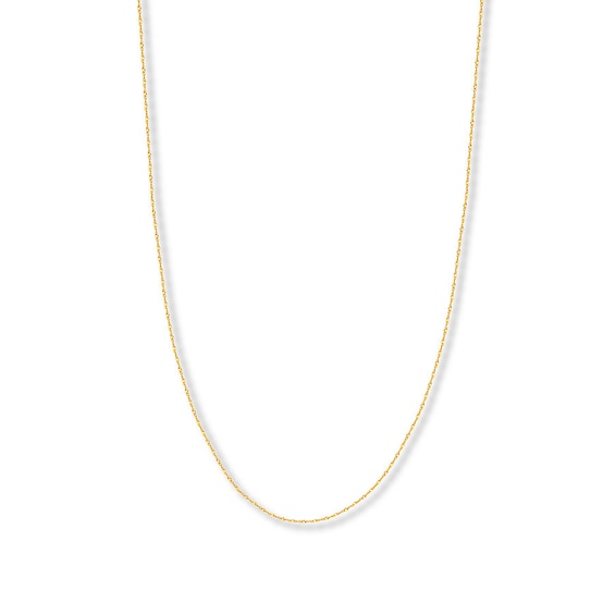 18" Singapore Chain Solid 14K Yellow Gold Appx. 1mm
