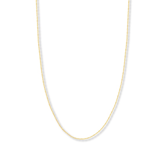 24" Singapore Chain Solid 14K Yellow Gold Appx. 1.15mm