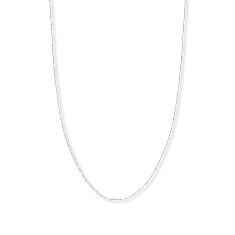 18" Solid Singapore Chain 14K White Gold Appx. .8mm