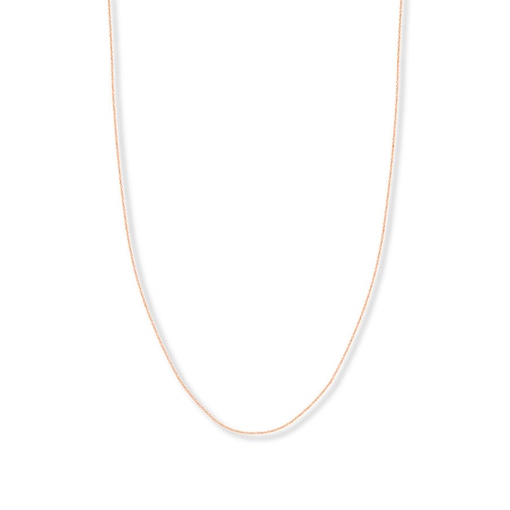 18" Singapore Chain Solid 14K Rose Gold Appx. .85mm