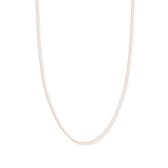 20" Singapore Chain Solid 14K Rose Gold Appx. .85mm