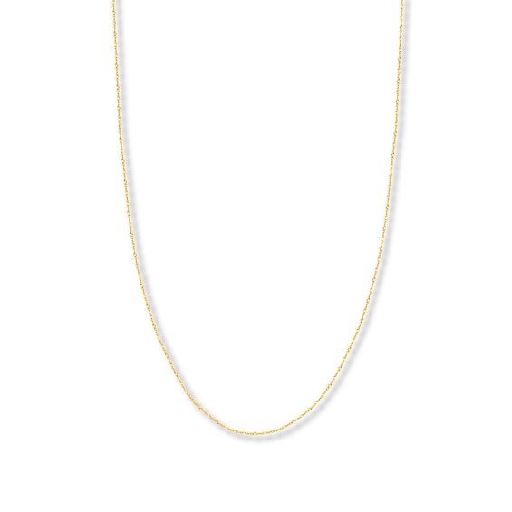 24" Singapore Chain Solid 14K Yellow Gold Appx. 1.4mm