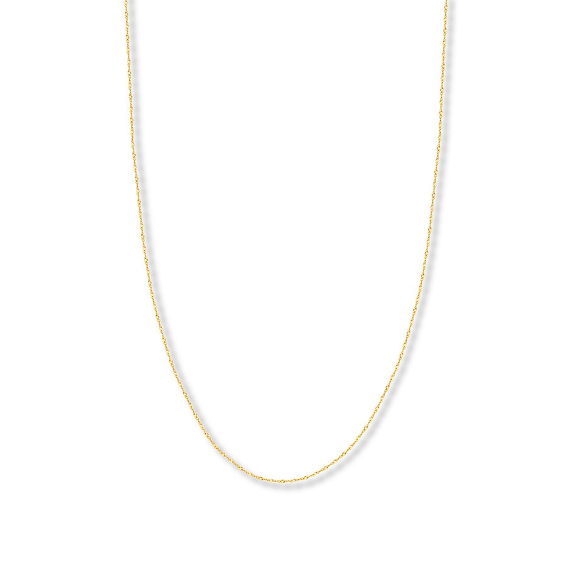 24" Solid Singapore Chain 14K Yellow Gold Appx. 1.4mm