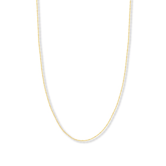 18" Singapore Chain Solid 14K Yellow Gold Appx. 1.15mm
