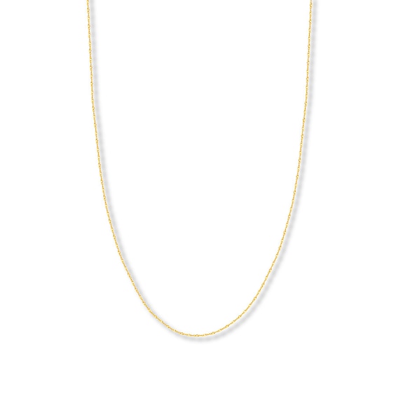 24" Singapore Chain Solid 14K Yellow Gold Appx. 1.15mm