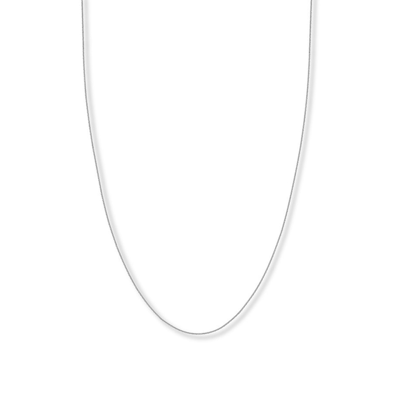 Main Image 1 of 20&quot; Curb Chain Solid 14K White Gold Appx. .9mm