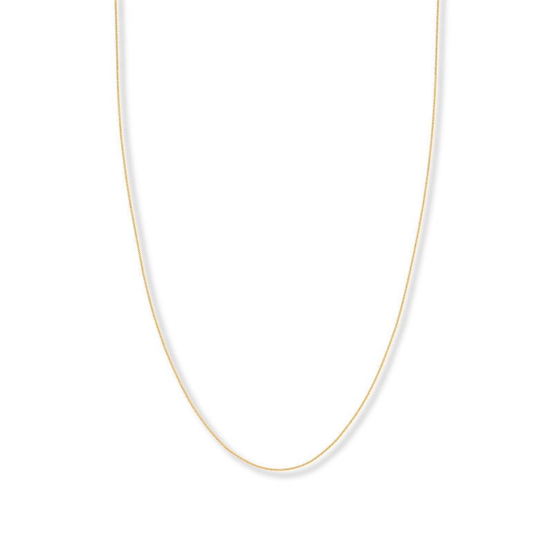 Main Image 1 of 18&quot; Curb Chain Solid 14K Yellow Gold Appx. .9mm