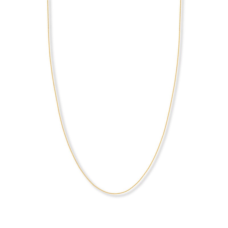 Main Image 1 of 20&quot; Curb Chain Solid 14K Yellow Gold Appx. .9mm