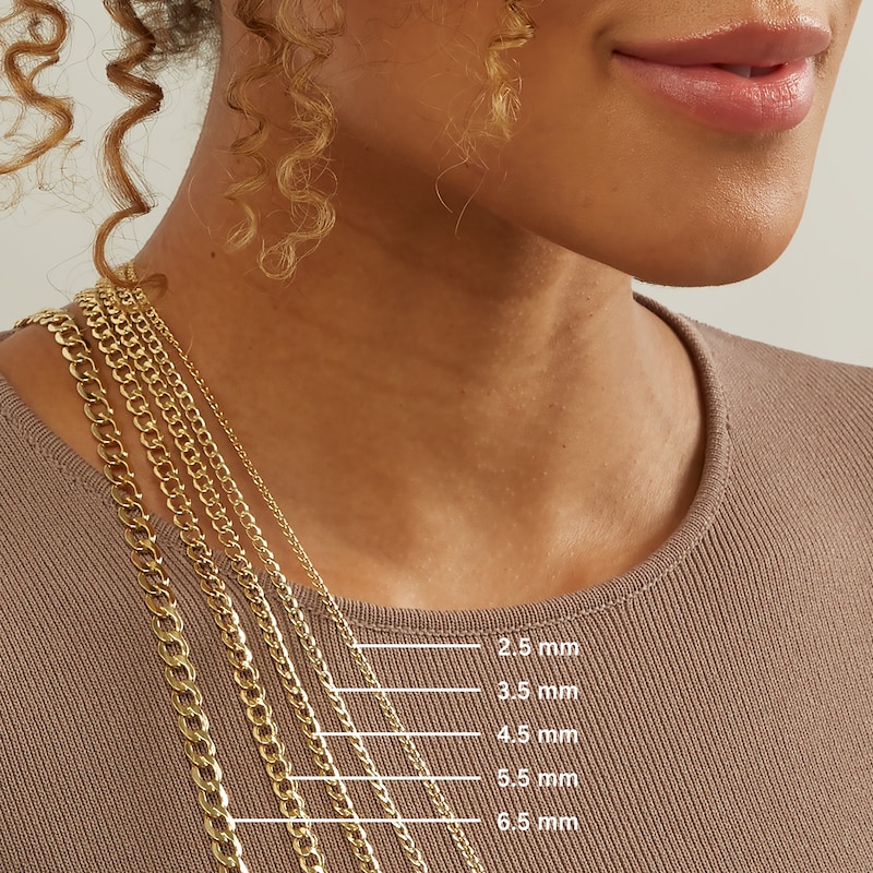 Main Image 2 of 16" Curb Chain Solid 14K Yellow Gold Appx. 1.4mm