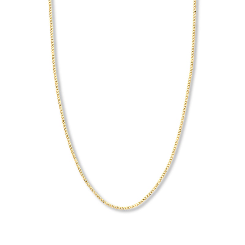 18" Solid Curb Chain 14K Yellow Gold Appx. 3.7mm