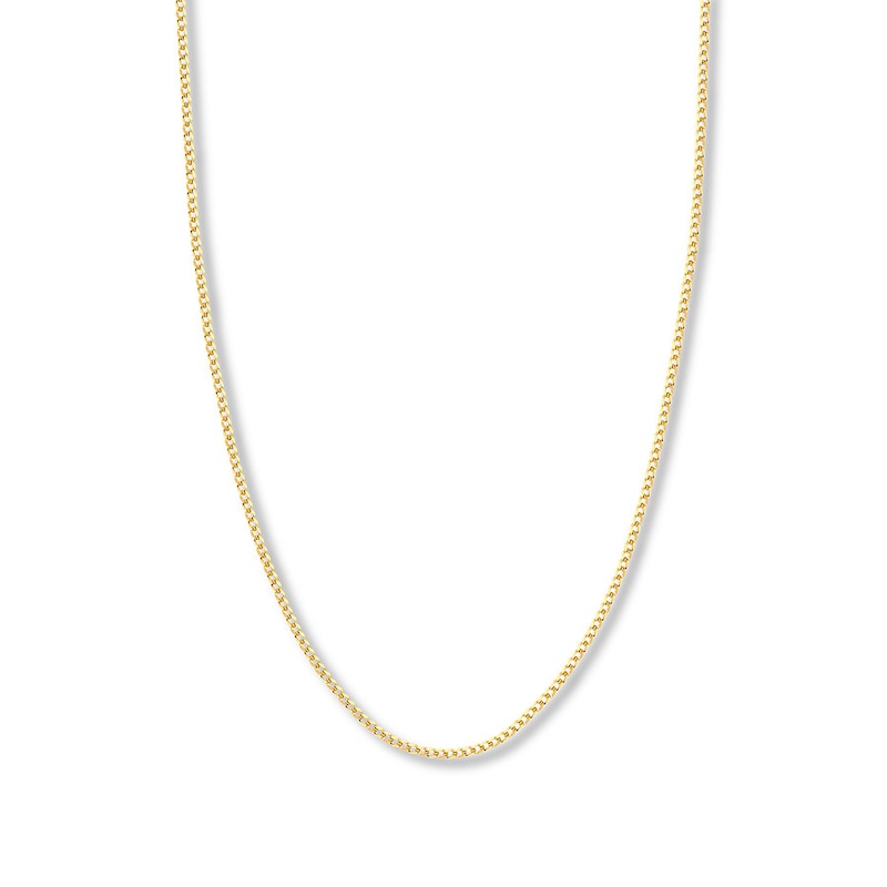 Main Image 1 of 18&quot; Curb Chain Solid 14K Yellow Gold Appx. 3.7mm