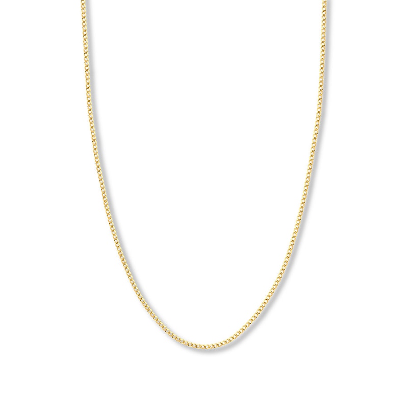 20" Solid Curb Chain 14K Yellow Gold Appx. 3.7mm