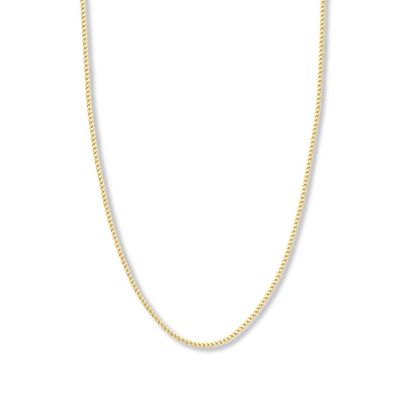 22" Solid Curb Chain 14K Yellow Gold Appx. 3.7mm