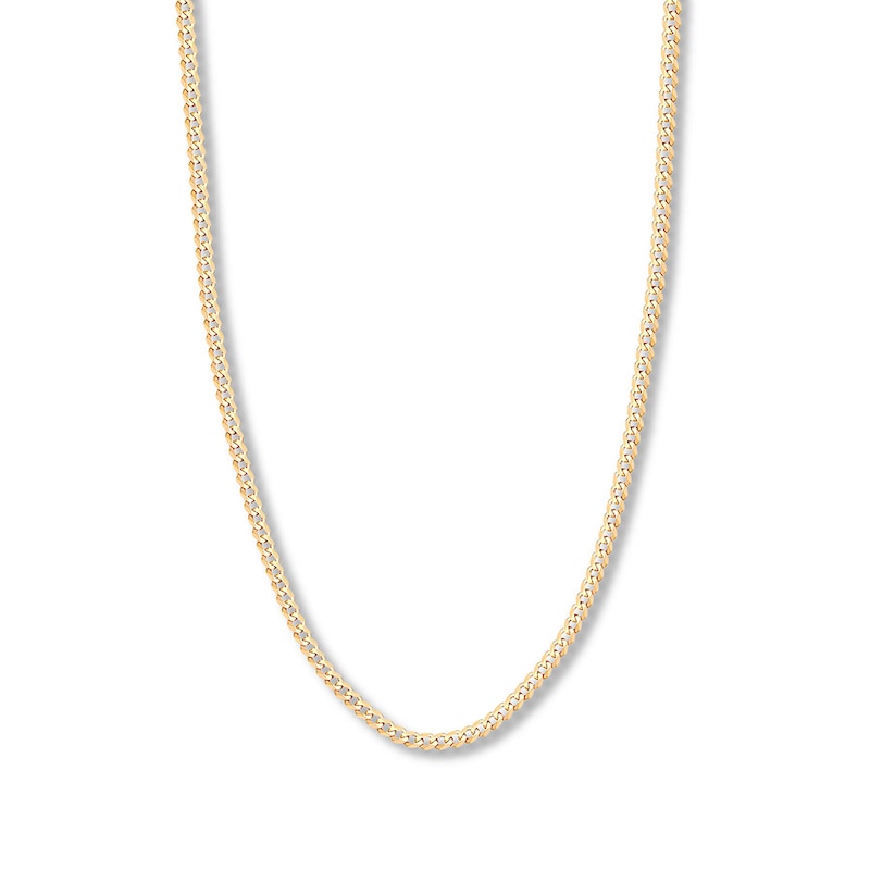 Main Image 1 of 18&quot; Curb Chain Solid 14K Yellow Gold Appx. 4.4mm