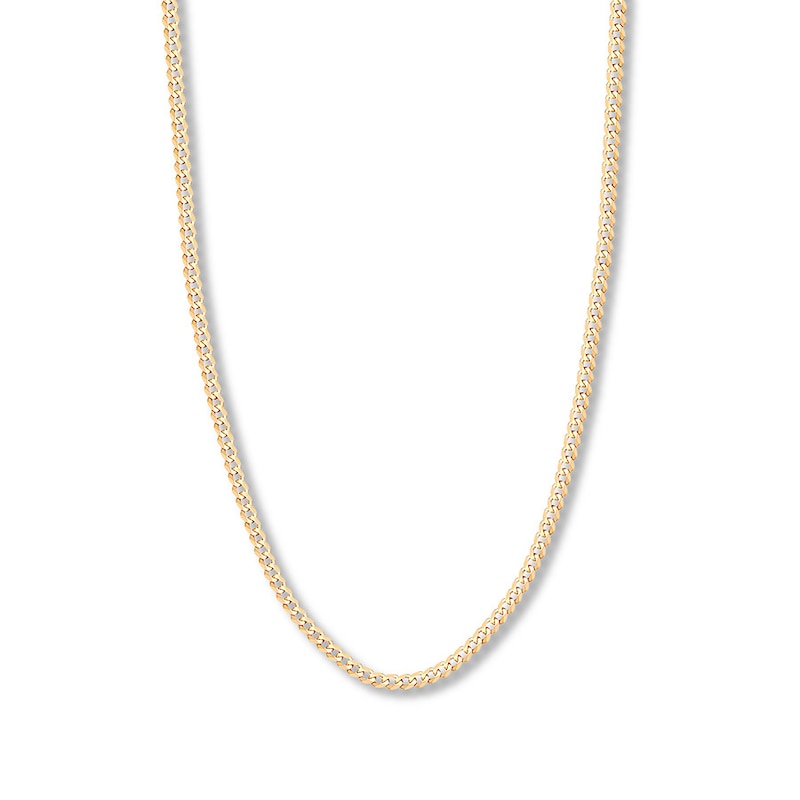 Main Image 1 of 20&quot; Curb Chain Solid 14K Yellow Gold Appx. 4.4mm