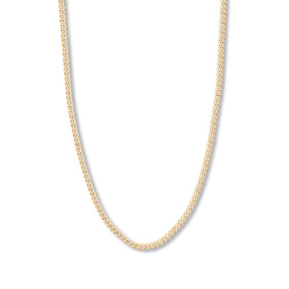 22" Curb Chain Solid 10K Yellow Gold Appx. 4.4mm