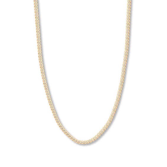 24" Curb Chain Solid 14K Yellow Gold Appx. 4.4mm
