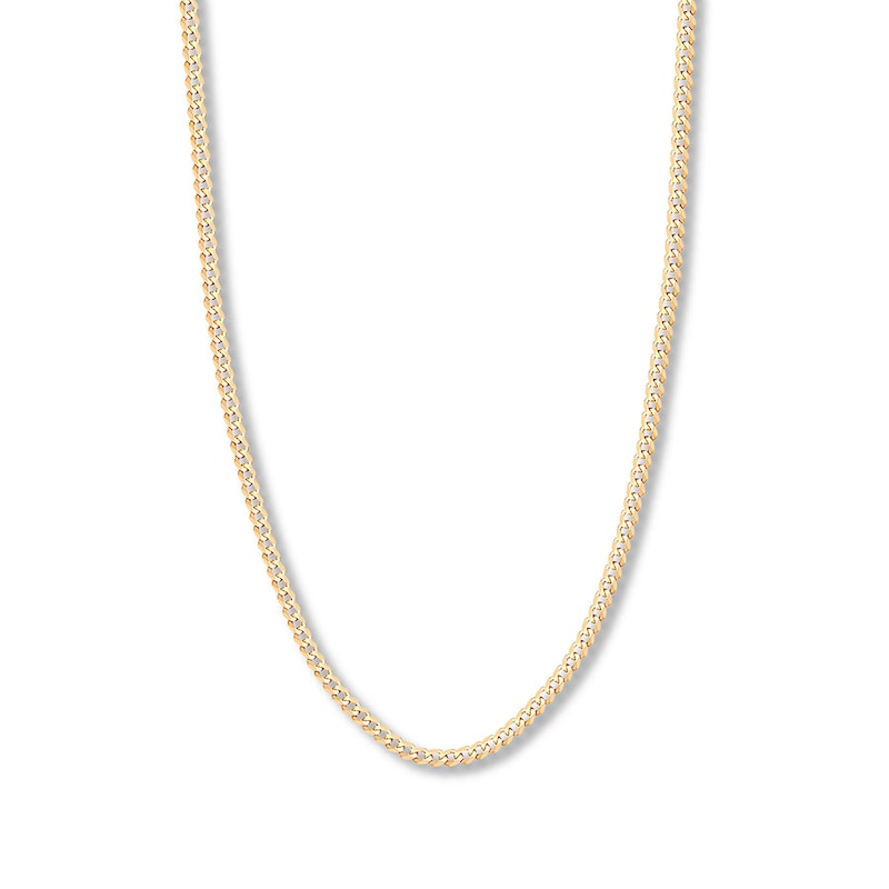Main Image 1 of 24&quot; Curb Chain Solid 14K Yellow Gold Appx. 4.4mm