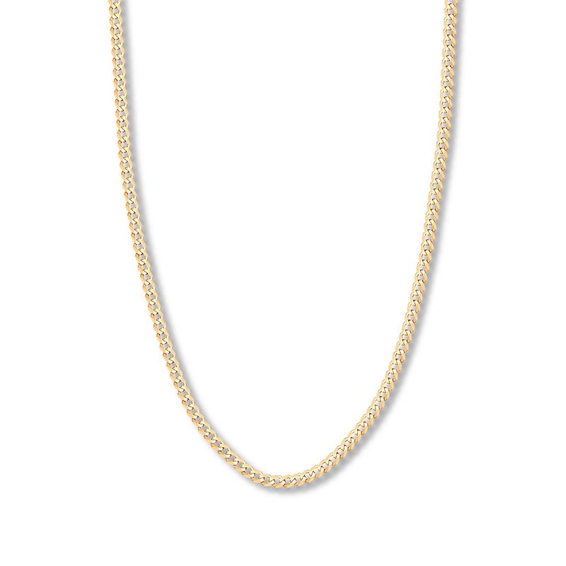 18" Solid Curb Chain 14K Yellow Gold Appx. 4.95mm with 360
