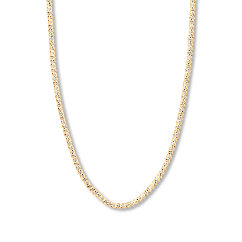 18" Solid Curb Chain 14K Yellow Gold Appx. 4.95mm