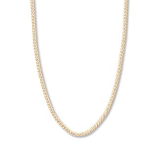 4.95mm Curb Chain Necklace Solid 14K Yellow Gold 22"