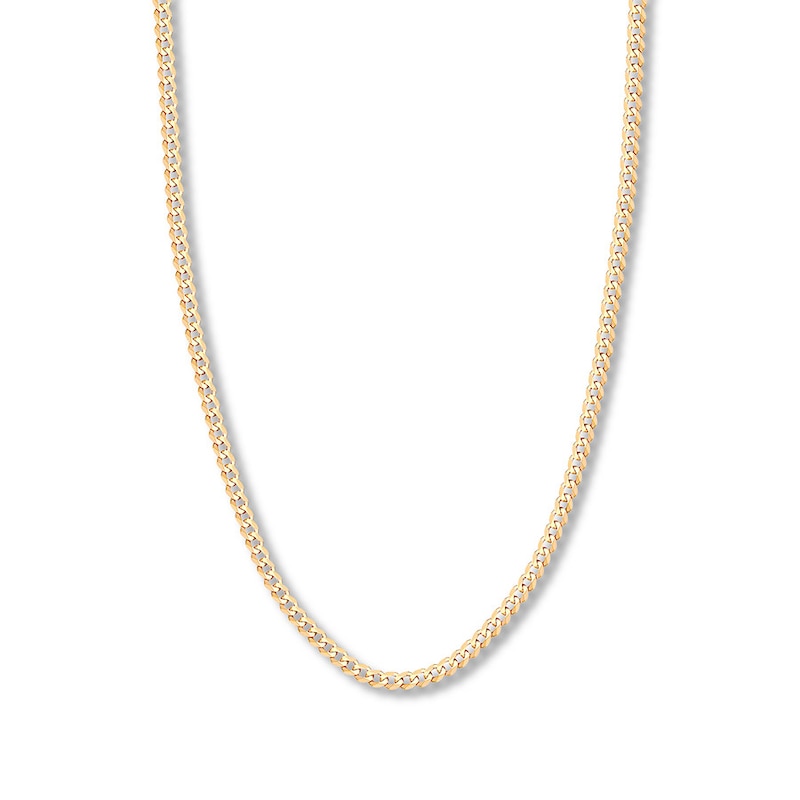 30" Solid Curb Chain 14K Yellow Gold Appx. 4.95mm