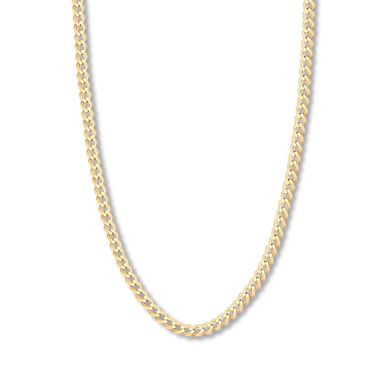 24" Curb Chain Solid 14K Yellow Gold Appx. 6.7mm