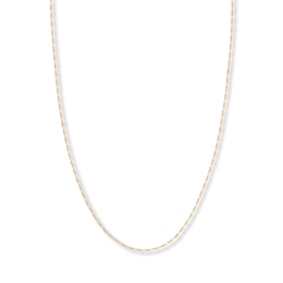 18&quot; Figaro Chain Necklace 14K Yellow Gold Appx. 1.28mm