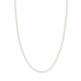 18&quot; Figaro Chain Necklace Solid 14K Yellow Gold Appx. 1.28mm