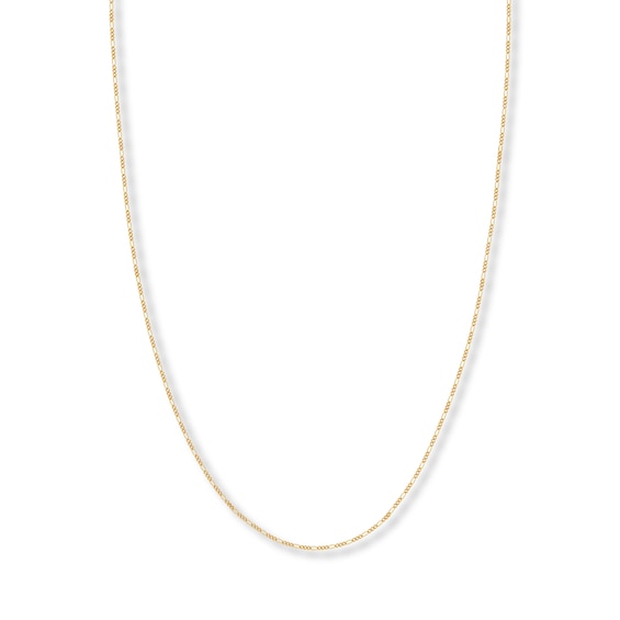 18" Figaro Chain Necklace Solid 14K Yellow Gold Appx. 1.28mm