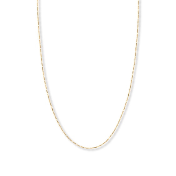 20" Figaro Chain Necklace Solid 14K Yellow Gold Appx. 1.28mm
