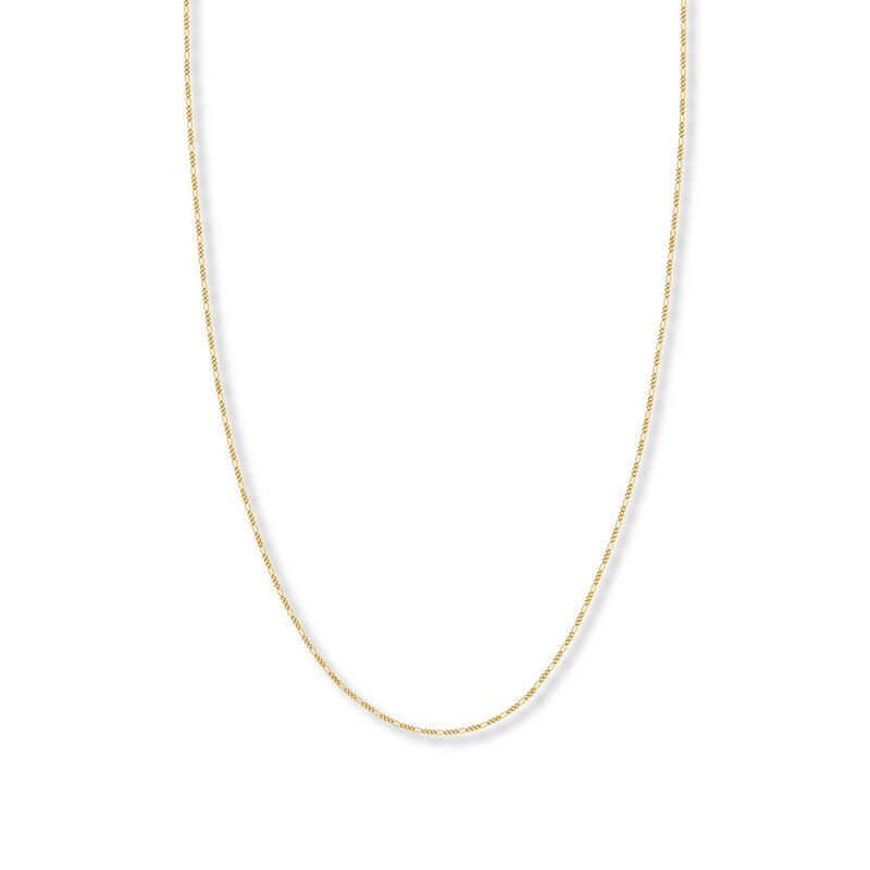 Main Image 1 of 20&quot; Figaro Chain Necklace Solid 14K Yellow Gold Appx. 1.28mm