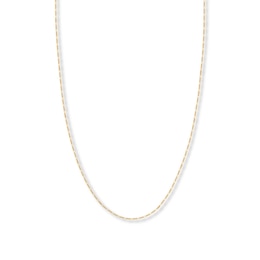 24" Figaro Chain Necklace Solid 14K Yellow Gold Appx. 1.28mm