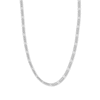 Thumbnail Image 0 of 20" Solid Figaro Chain Necklace 14K White Gold Appx. 3.9mm