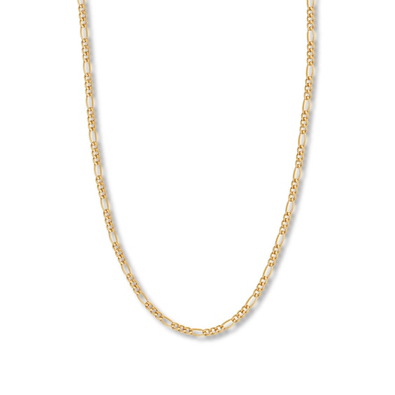 18" Figaro Chain Necklace Solid 14K Yellow Gold Appx. 3.9mm