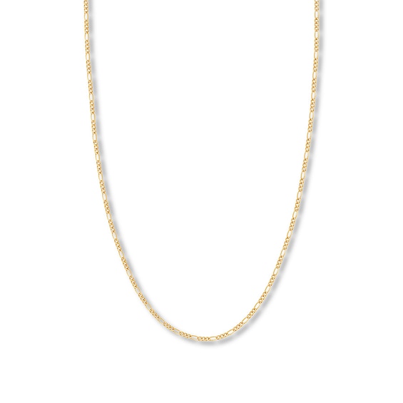 16" Figaro Link Chain Solid 14K Yellow Gold Appx. 2.36mm