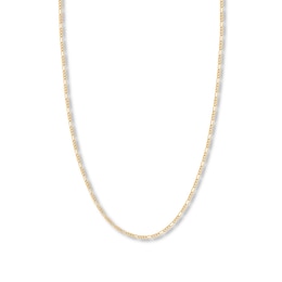 18&quot; Figaro Chain Necklace 14K Yellow Gold Appx. 2.36mm
