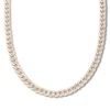 Thumbnail Image 1 of Curb Link Necklace Semi-Solid 10K Two-Tone Gold 22"