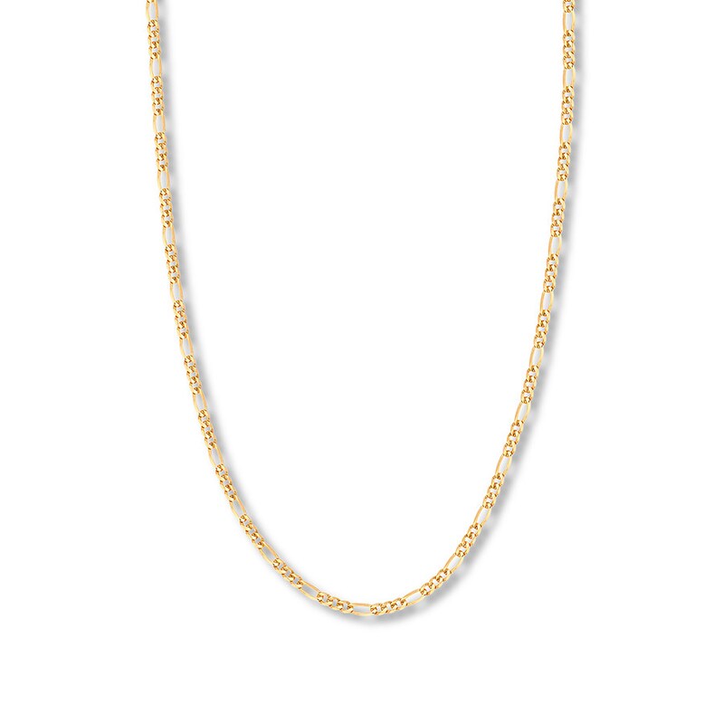 Main Image 1 of 20&quot; Figaro Chain Necklace Solid 14K Yellow Gold Appx. 3.2mm