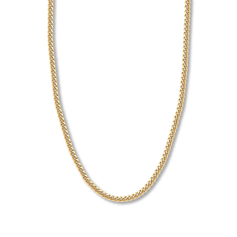 Main Image 1 of 24&quot; Cuban Chain Necklace Solid 14K Yellow Gold Appx. 5mm