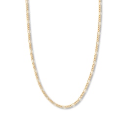 18&quot; Figaro Chain Necklace 14K Yellow Gold Appx. 3.2mm