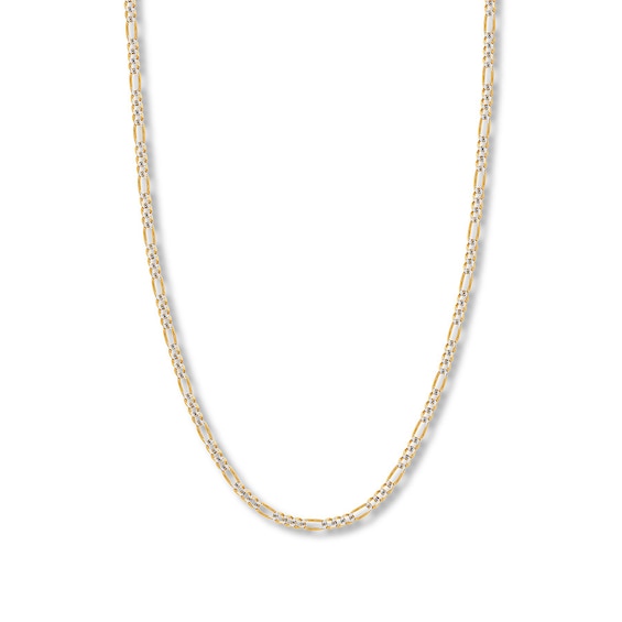 Kay 22" Figaro Chain Necklace 14K Two-Tone Gold Appx. 3.9mm