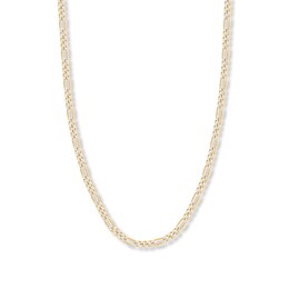 18" Figaro Chain Necklace Solid 14K Two-Tone Gold Appx. 4.75mm