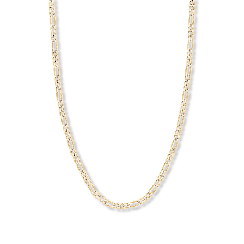 Main Image 1 of 18&quot; Figaro Chain Necklace Solid 14K Two-Tone Gold Appx. 4.75mm