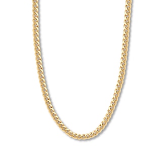 22" Cuban Chain Necklace Solid 14K Yellow Gold Appx. 7.3mm